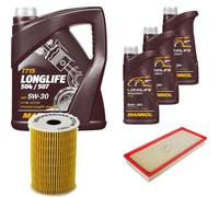 DENCKERMANN Controllo Set MANNOL LONGLIFE 5W-30 8L Per Mercedes-Benz A-Klasse