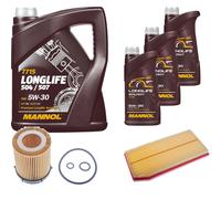 DENCKERMANN Controllo Set MANNOL LONGLIFE 5W-30 8L Per Mercedes-Benz C-Klasse