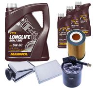 DENCKERMANN Controllo Set MANNOL LONGLIFE 5W-30 8L Per Mercedes-Benz C-Klasse