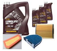 DENCKERMANN Controllo Set MANNOL LONGLIFE 5W-30 8L Per Mercedes-Benz C-Klasse