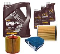 DENCKERMANN Controllo Set MANNOL LONGLIFE 5W-30 8L Per Mercedes-Benz C-Klasse