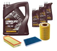 DENCKERMANN Controllo Set MANNOL LONGLIFE 5W-30 8L Per Mercedes-Benz C-Klasse