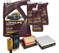 DENCKERMANN Controllo Set MANNOL LONGLIFE 5W-30 8L Per MINI Mini One BMW X1 2