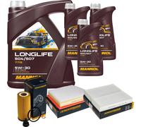 DENCKERMANN Controllo Set MANNOL LONGLIFE 5W-30 8L Per MINI Mini One BMW X1 2