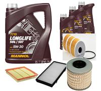 DENCKERMANN Controllo Set MANNOL LONGLIFE 5W-30 8L Per Opel Vivaro Kasten 2.0