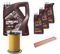 DENCKERMANN Controllo Set MANNOL LONGLIFE 5W-30 8L Per Porsche Panamera 3.0 D