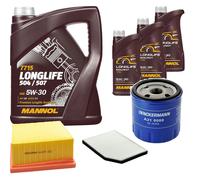 DENCKERMANN Controllo Set MANNOL LONGLIFE 5W-30 8L Per Renault Laguna I 3.0
