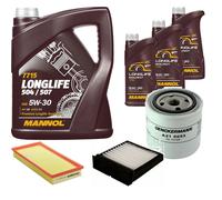 DENCKERMANN Controllo Set MANNOL LONGLIFE 5W-30 8L Per Volvo S40 I 2.0 V40