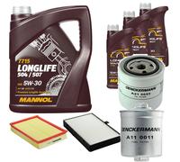 DENCKERMANN Controllo Set MANNOL LONGLIFE 5W-30 8L Per Volvo V90 Kombi S90