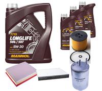 DENCKERMANN Controllo Set MANNOL LONGLIFE 5W-30 8L Per VW Crafter Kasten 2.0