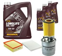 DENCKERMANN Controllo Set MANNOL LONGLIFE 5W-30 8L Per VW Passat Variant 2.5