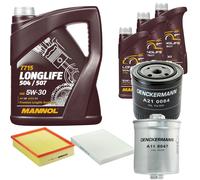 DENCKERMANN Controllo Set MANNOL LONGLIFE 5W-30 8L Per VW Passat Variant 2.8