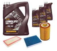 DENCKERMANN Controllo Set MANNOL LONGLIFE 5W-30 8L Per VW Touareg 3.0 V6 TSI