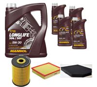 DENCKERMANN Controllo Set MANNOL LONGLIFE 5W-30 9L Per Audi A8 4.2 Quattro S8