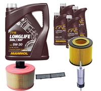 DENCKERMANN Controllo Set MANNOL LONGLIFE 5W-30 9L Per BMW 3 Serie 325i 330i