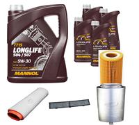 DENCKERMANN Controllo Set MANNOL LONGLIFE 5W-30 9L Per BMW 3er Touring 325d