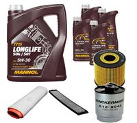 DENCKERMANN Controllo Set MANNOL Longlife 5W-30 9L Per BMW 3er Touring 330d