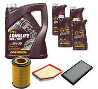 DENCKERMANN Controllo Set MANNOL LONGLIFE 5W-30 9L Per BMW 5 Serie 520I 525I