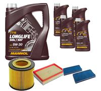 DENCKERMANN Controllo Set MANNOL LONGLIFE 5W-30 9L Per BMW 7 Serie 730i Li