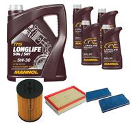 DENCKERMANN Controllo Set MANNOL LONGLIFE 5W-30 9L Per BMW 7 Serie 745i Li 735i