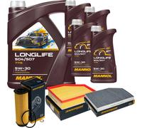 Denckermann Controllo Set mannol Longlife 5W-30 9L per BMW X3 xDriveM40d