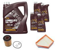 DENCKERMANN Controllo Set MANNOL LONGLIFE 5W-30 9L Per BMW X5 4.8I XDRIVE