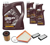 DENCKERMANN Controllo Set MANNOL LONGLIFE 5W-30 9L Per BMW X5 4.8I XDRIVE