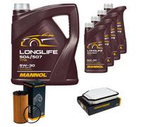 Denckermann Controllo Set mannol Longlife 5W-30 9L per Jeep Wrangler III 2.8