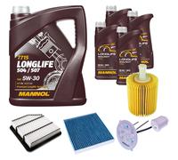 DENCKERMANN Controllo Set MANNOL LONGLIFE 5W-30 9L Per Lexus IS II 250