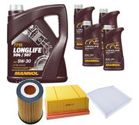 DENCKERMANN Controllo Set MANNOL Longlife 5W-30 9L Per Mercedes-Benz B-Klasse