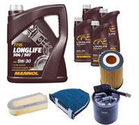 DENCKERMANN Controllo Set MANNOL LONGLIFE 5W-30 9L Per Mercedes-Benz C-Klasse