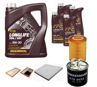 DENCKERMANN Controllo Set MANNOL LONGLIFE 5W-30 9L Per Mercedes-Benz E-Klasse