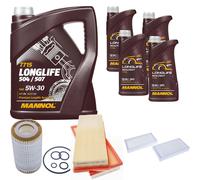 DENCKERMANN Controllo Set MANNOL LONGLIFE 5W-30 9L Per Mercedes-Benz R-Klasse