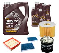 DENCKERMANN Controllo Set MANNOL LONGLIFE 5W-30 9L Per Mercedes-Benz S-Klasse