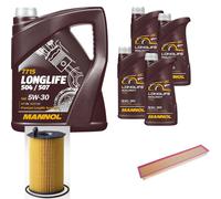 DENCKERMANN Controllo Set MANNOL LONGLIFE 5W-30 9L Per Porsche Panamera 3.0 D