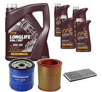 DENCKERMANN Controllo Set MANNOL LONGLIFE 5W-30 9L Per Renault Espace II 2.2