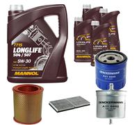 DENCKERMANN Controllo Set MANNOL LONGLIFE 5W-30 9L Per Renault Espace II 2.2