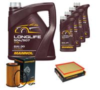 DENCKERMANN Controllo Set MANNOL LONGLIFE 5W-30 9L Per VW Amarok 2.0 BiTDI