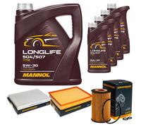 DENCKERMANN Controllo Set MANNOL LONGLIFE 5W-30 9L Per VW Crafter 30-50