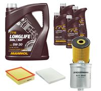 DENCKERMANN Controllo Set MANNOL LONGLIFE 5W-30 9L Per VW Passat Variant 2.3