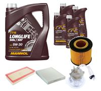DENCKERMANN Controllo Set MANNOL LONGLIFE 5W-30 9L Per VW Touareg 4.2 V8