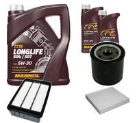 DENCKERMANN Controllo set MANNOL LUNGA VITA 5W-30 7L per Mitsubishi Lancer VIII