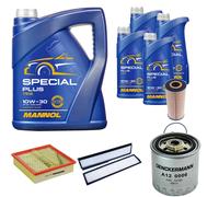 DENCKERMANN Controllo Set MANNOL Special Plus 10W-30 9L Per Mercedes E-Klasse