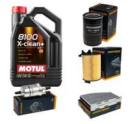 DENCKERMANN Controllo Set Motul 8100 5W-30 5L Per VW Golf VI 1.6 Audi A3