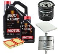 DENCKERMANN Controllo Set Motul 8100 5W-30 6L Per VW Caddy II Kasten 60 1.4