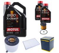 Denckermann Controllo Set Motul 8100 5W-30 7L per Audi A4 Avant 2.0 Tdi