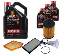 Denckermann Controllo Set Motul 8100 5W-30 8L per BMW 6er Cabriolet 645 Ci