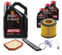 DENCKERMANN Controllo Set Motul 8100 5W-30 8L Per BMW X3 2.5 Si 3.0