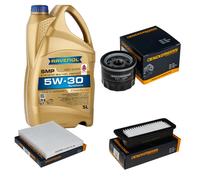 DENCKERMANN Controllo Set Olio 5L RAVENOL SMP 5W-30 per Suzuki Celerio 1.0