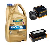 DENCKERMANN Controllo Set Olio 5L RAVENOL SMP 5W-30 per Suzuki Celerio 1.0